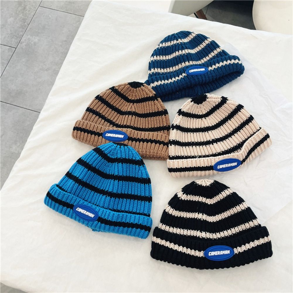 Beanie Cuffed Knit - 패션 따뜻한 어린이 모자 통기성 편안한