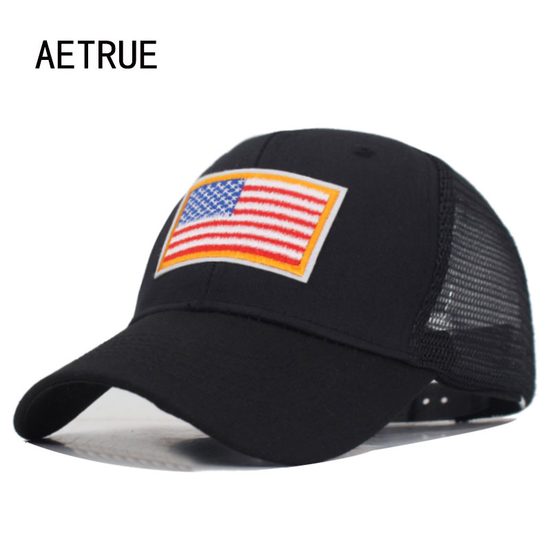 Golf Cap Dad - AETRUE-고품질 미국 국기 야구 모자, 남자