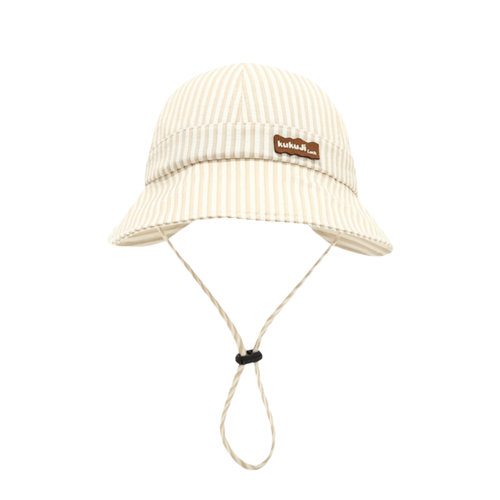 Sun Hat Wide Brim - 새로운 스트라이프 아기 버킷햇, 조절 가능한