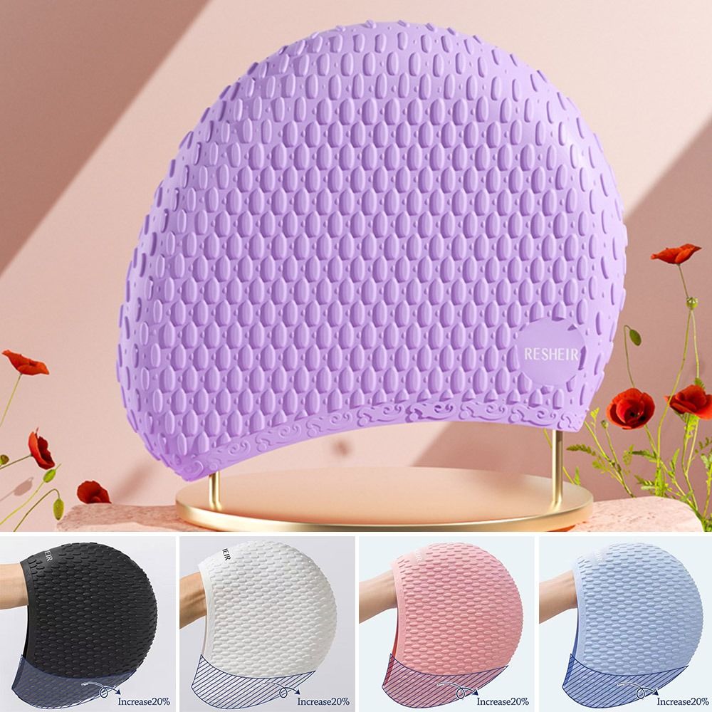 Swim Hat Silicone - 탄성 여름 수영 모자 방수 편안한