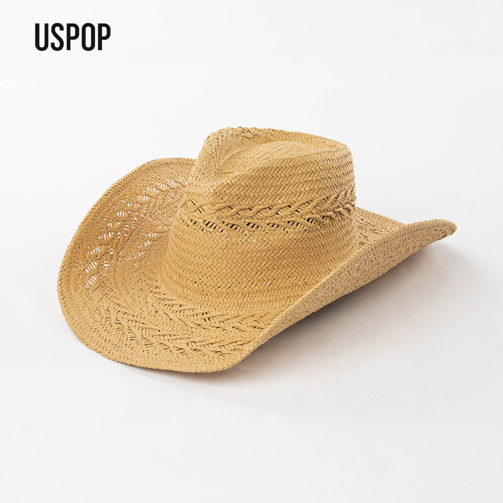 Cowboy Hat Straw - USPOP 여성 여름 밀짚 카우보이 모자