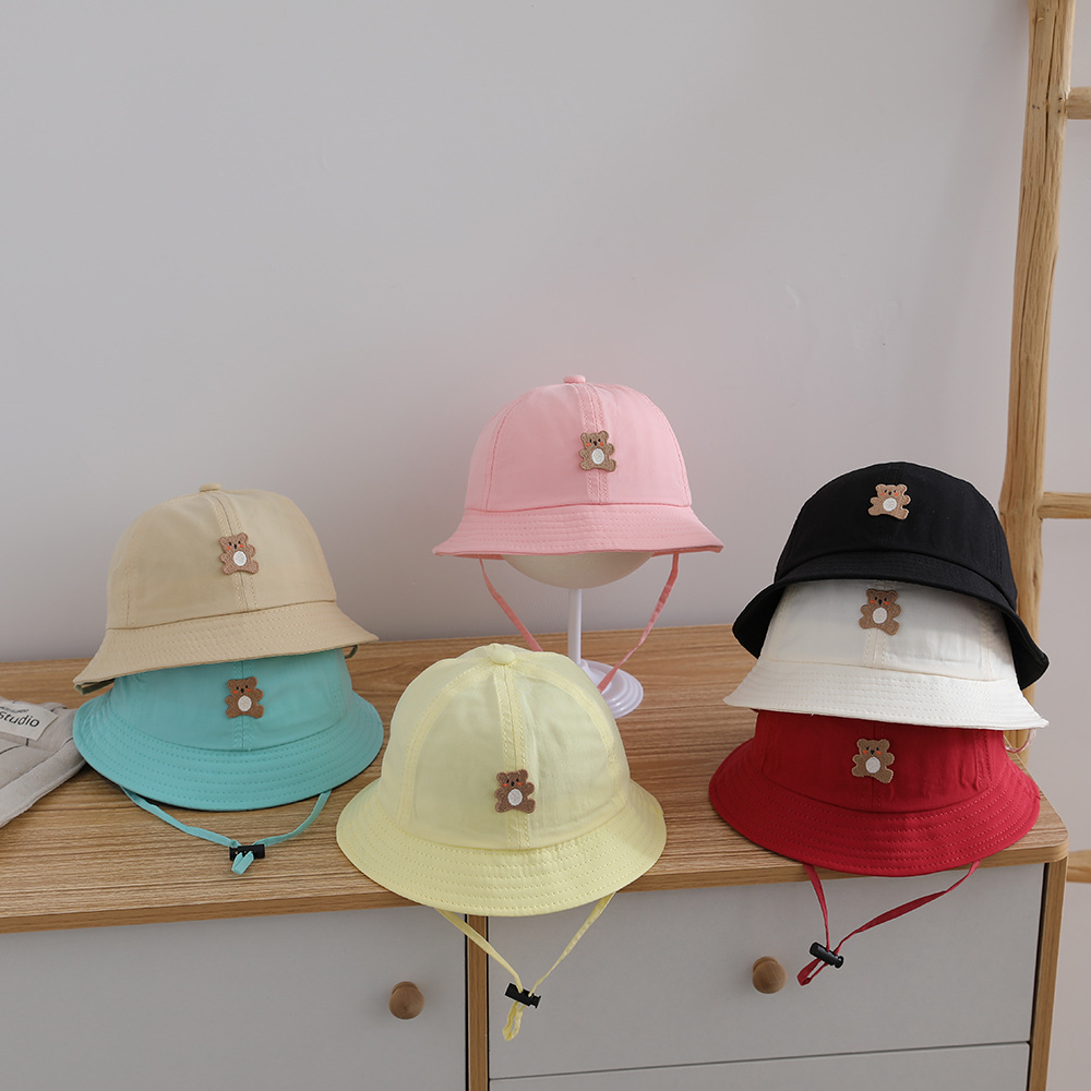 Bucket Hat Cotton - 어린이 태양 보호 야외 레저 모자