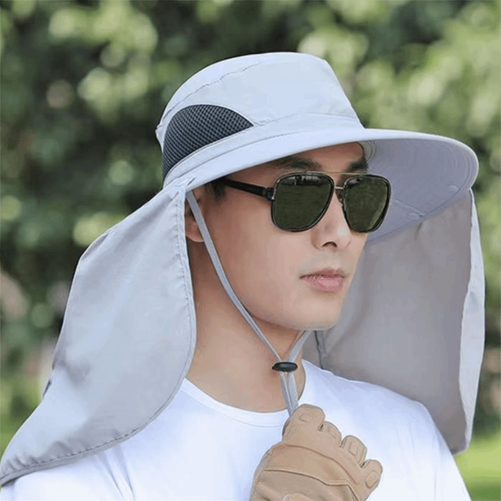 캐주얼 천 남성용 태양 모자 목 보호 탈부착 가능한 숄 - Visor Sun Hat 리뷰 및 가격