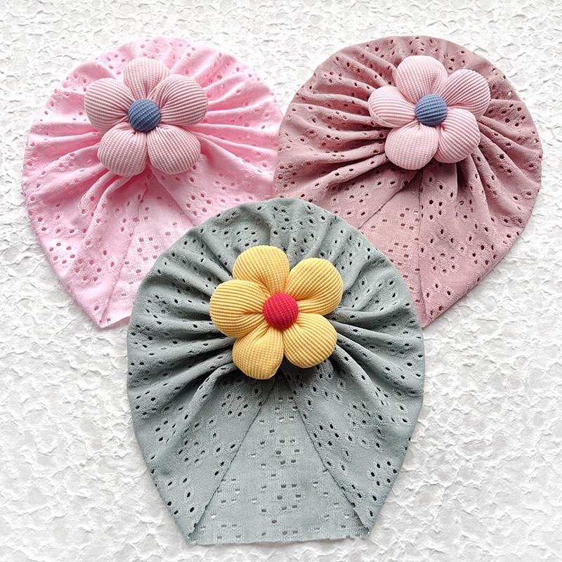 3D 꽃 아기 터번 모자 여름 통기성 중공 인도 모자  - Dad Hat Cotton 리뷰 및 가격