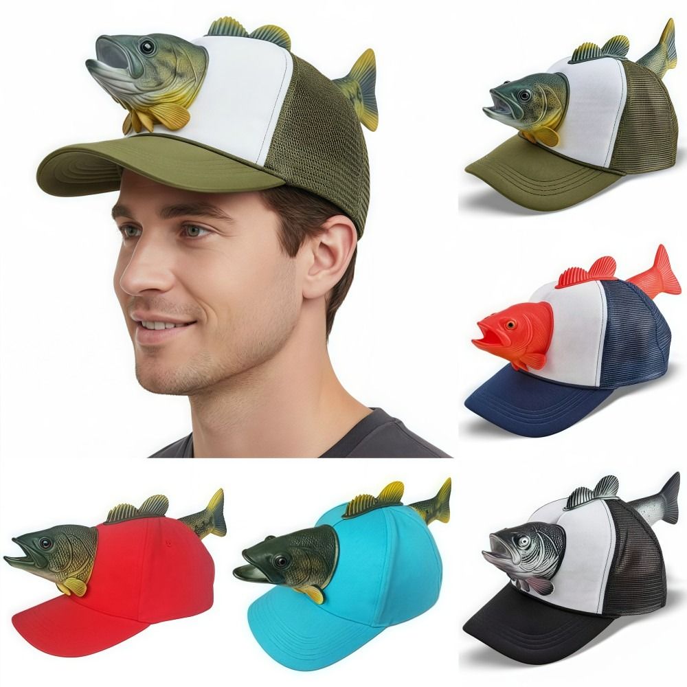 재미있는 3D 물고기 동물 트러커 모자, 조절 가능한  - Trucker Cap Mesh 리뷰 및 가격