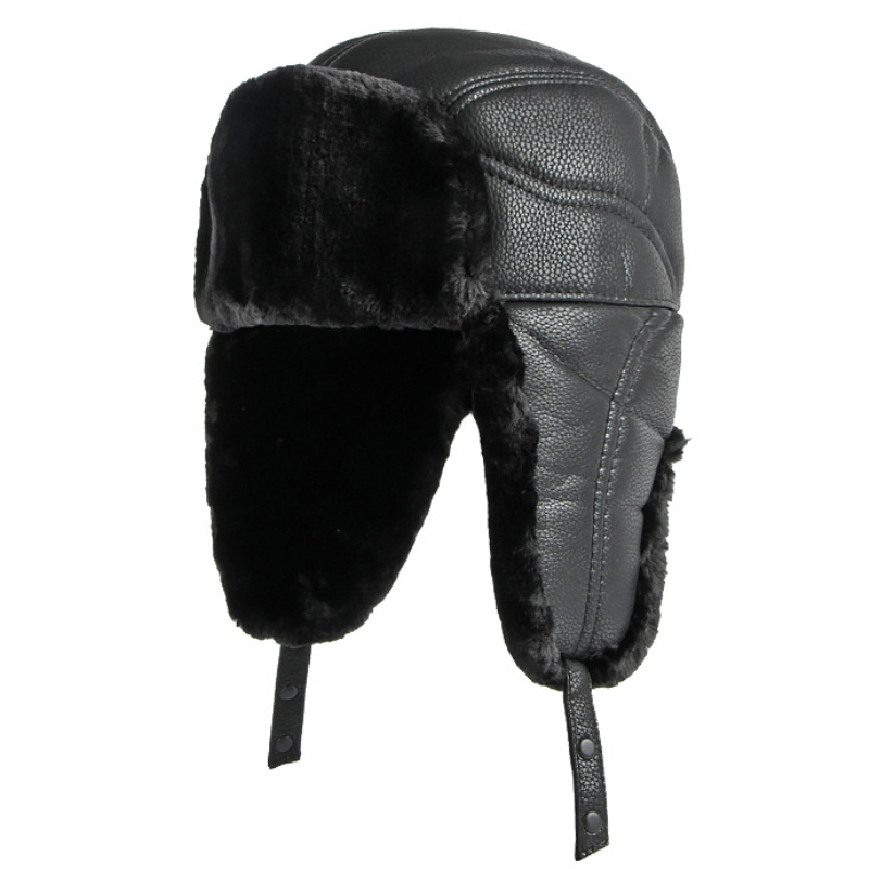 남성용 PU 가죽 러시아 모자, 두꺼운 방풍 겨울 모자 - Winter Trapper Hat 리뷰 및 가격