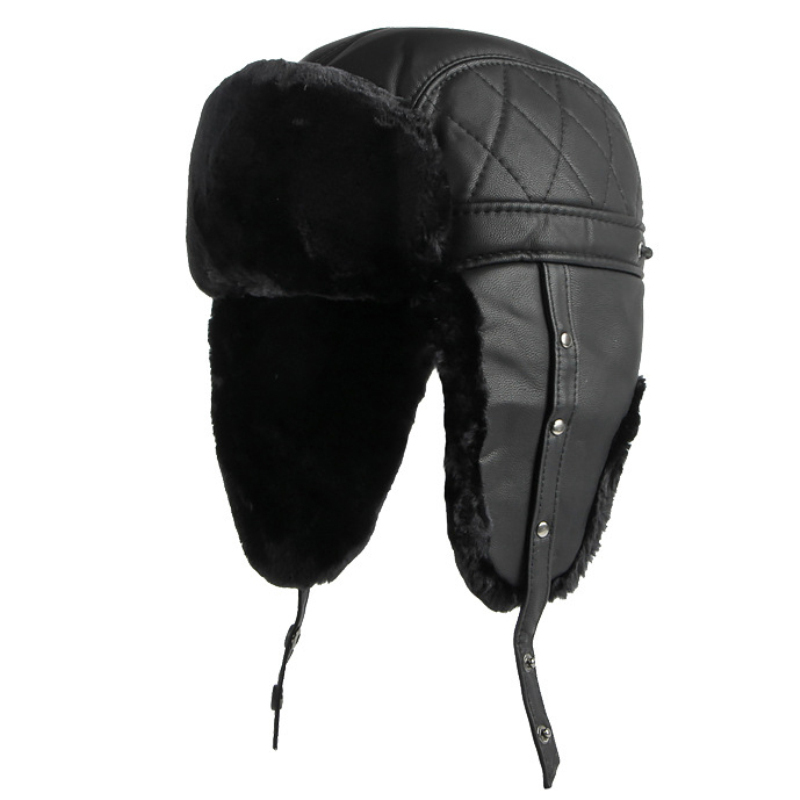 남성용 PU 가죽 러시아 모자, 두꺼운 방풍 겨울 모자 - Winter Trapper Hat 리뷰 및 가격