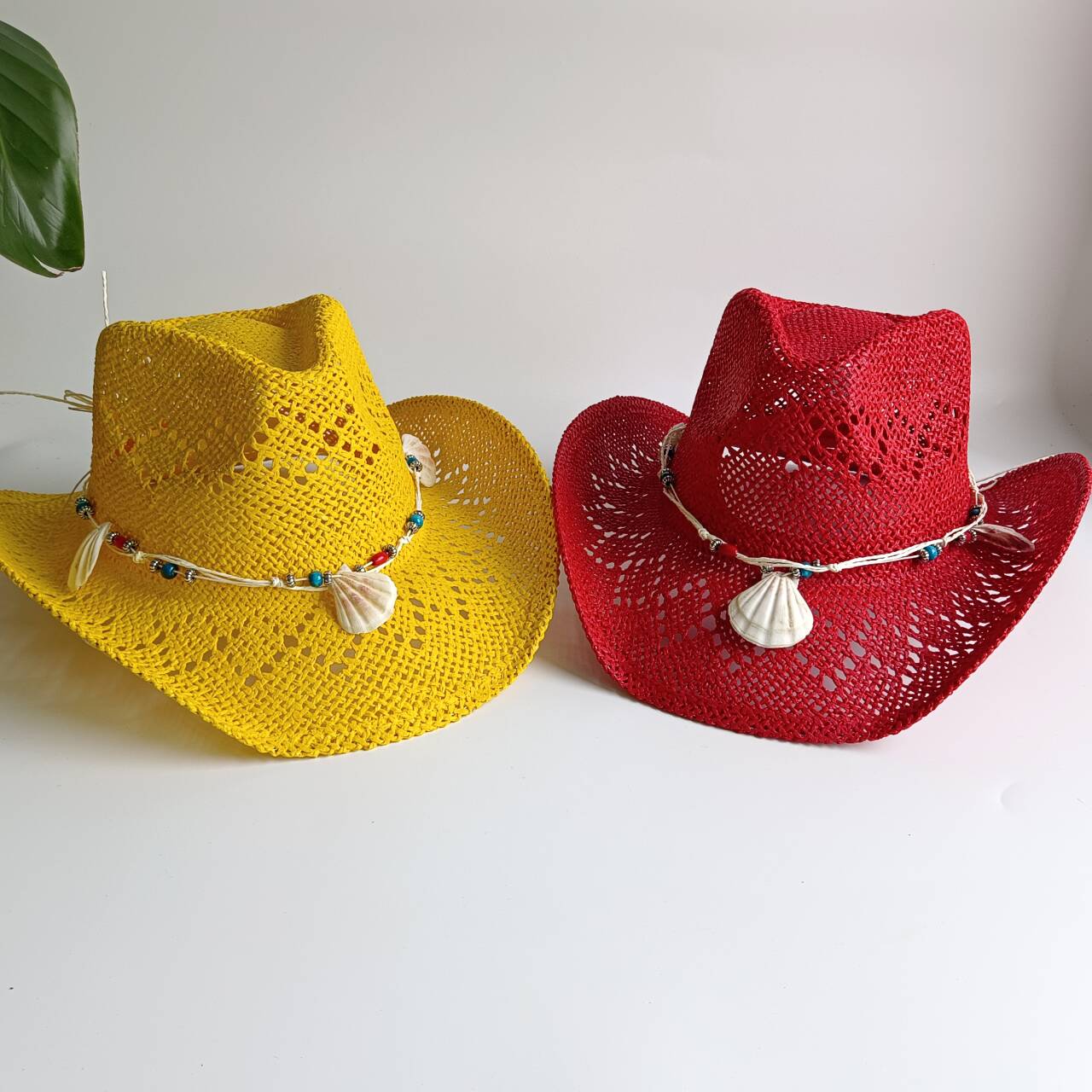밝은 노란색 카우보이 밀짚모자, 여성/남성용, 조개껍데 - Cowboy Hat Straw 리뷰 및 가격