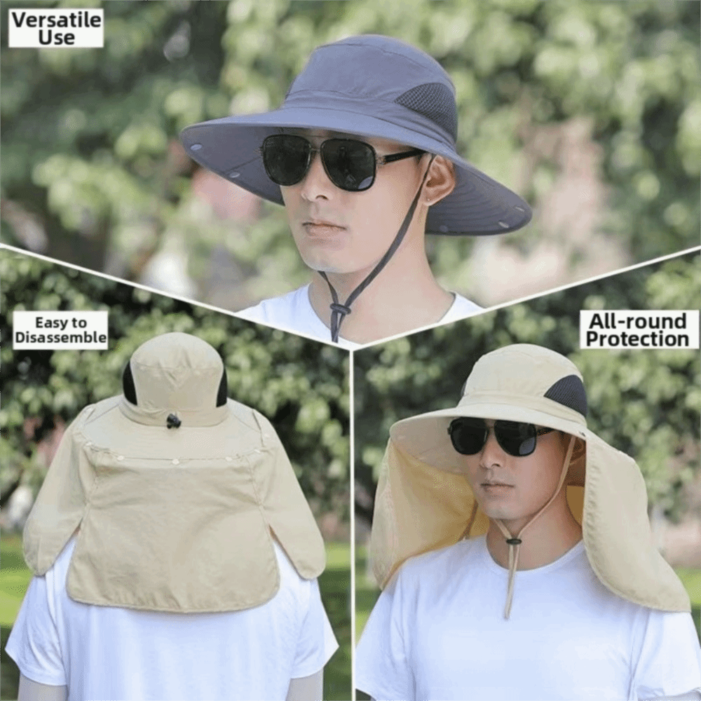 패션 의류 남성용 햇빛 가리개 모자 큰 챙 탈부착 가능 - Visor Sun Hat 리뷰 및 가격