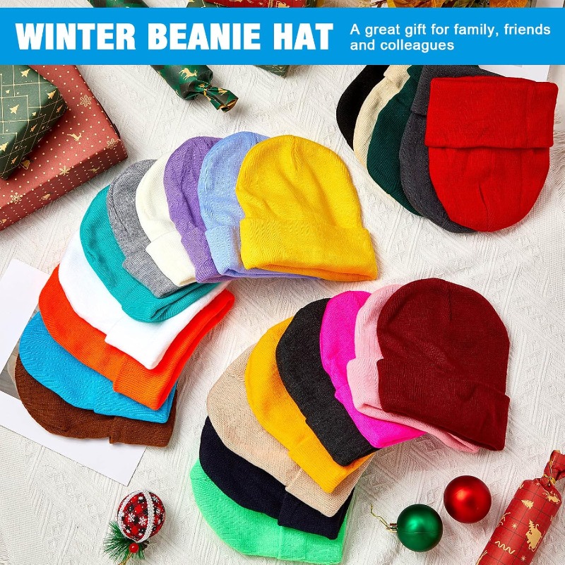 남녀공용 겨울용 두꺼운 비니 모자, 심리스 겨울 니트  - Beanie Cuffed Knit 리뷰 및 가격