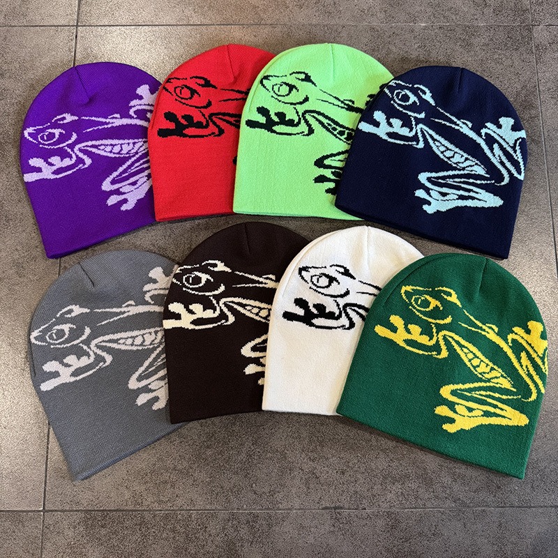 나무 개구리 프린트 비니 남성 여성, 야외 스포츠를 위 - Beanie Cuffed Knit 리뷰 및 가격