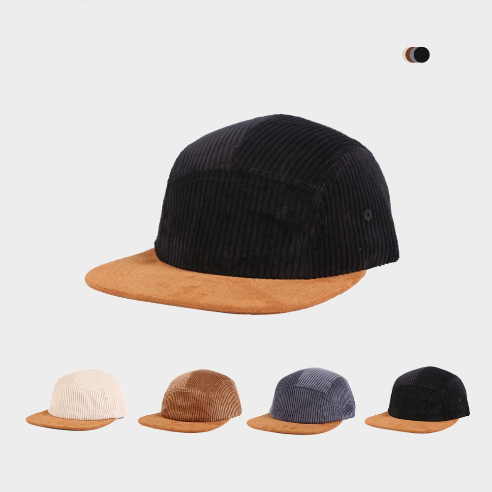 다용도 레트로 플랫 챙 야구 모자 5 패널 조절 가능  - Corduroy Cap 5 Panel 리뷰 및 가격