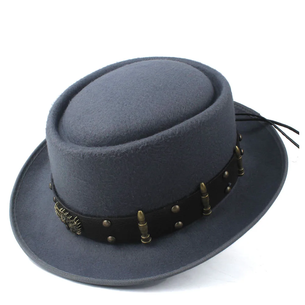 남녀공용 펑크 벨트 패션 울 페도라 트릴비 파시네이터  - Fedora Hat Wool 리뷰 및 가격