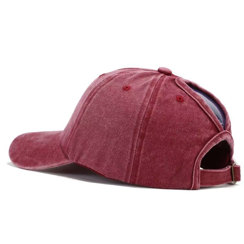 세탁된 면 소재 조절 가능한 포니테일 야구 모자 클래식 - Golf Cap Dad 리뷰 및 가격