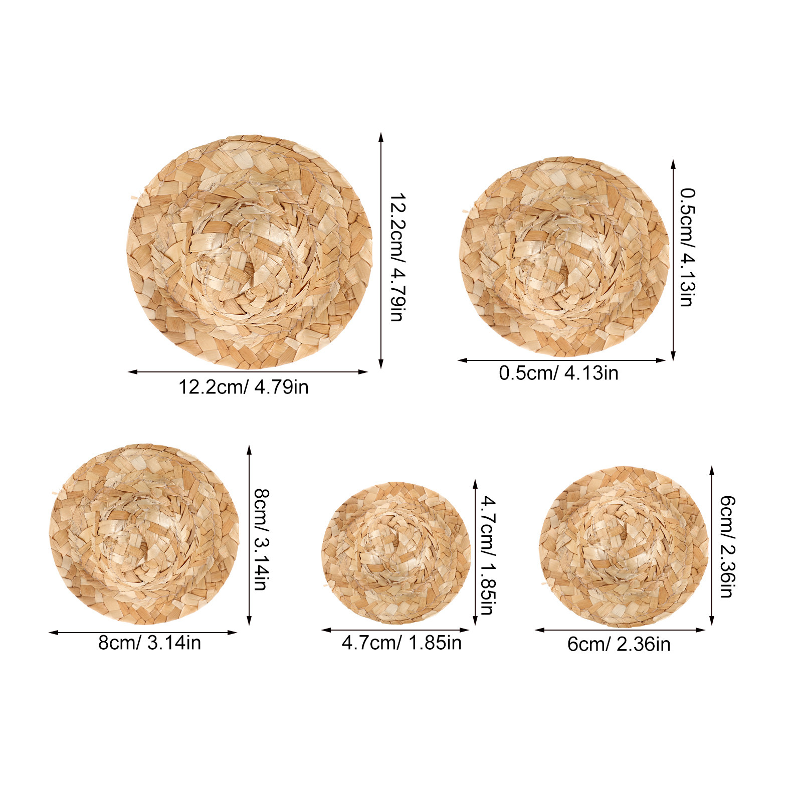 10Pcs 미니어처 밀짚 모자 짠 경량 작은 모자 DI - Cowboy Hat Straw 리뷰 및 가격