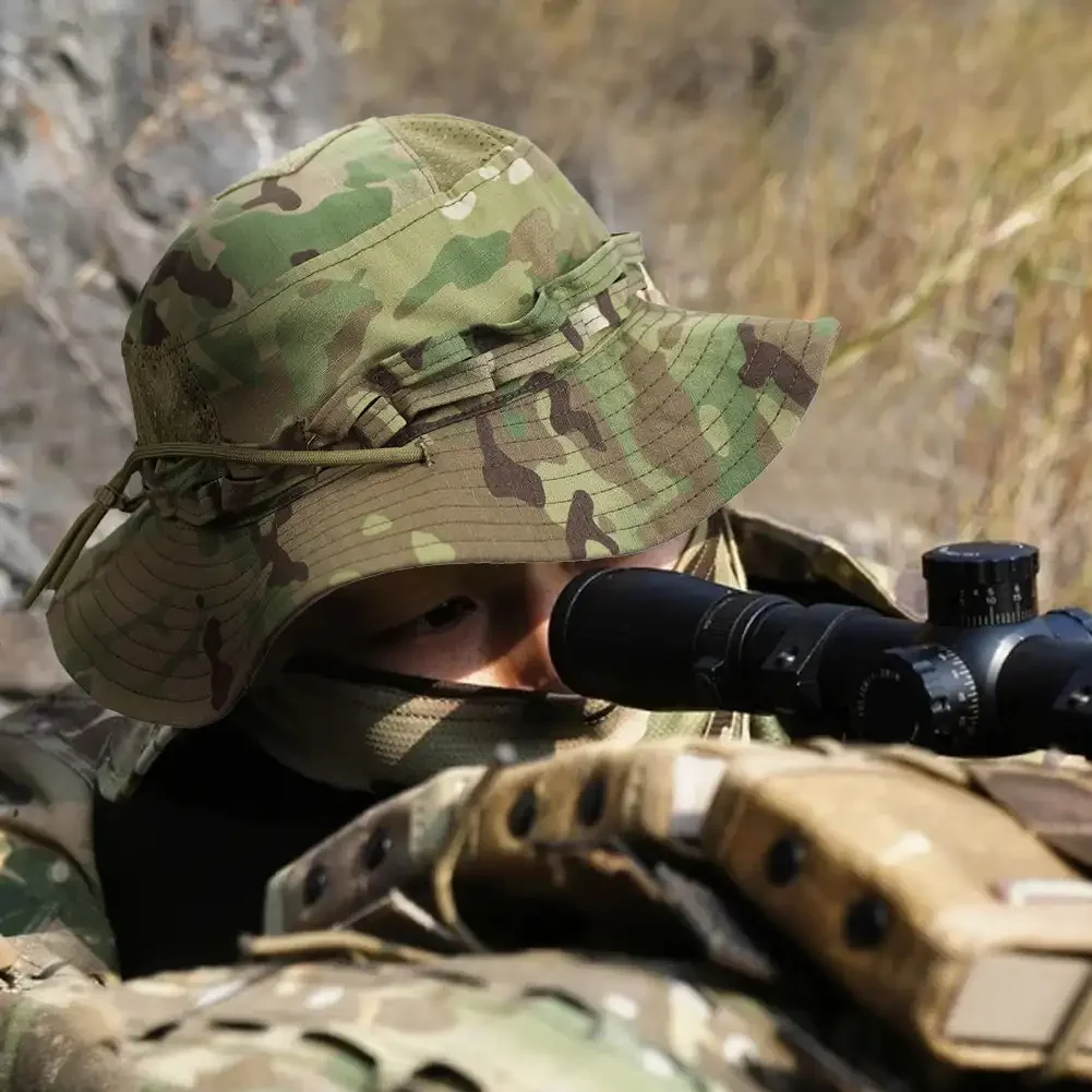 새로운 전술 위장 부니캡 넓은 챙 모자 남성 야외 스포 - Boonie Hat Tactical 리뷰 및 가격