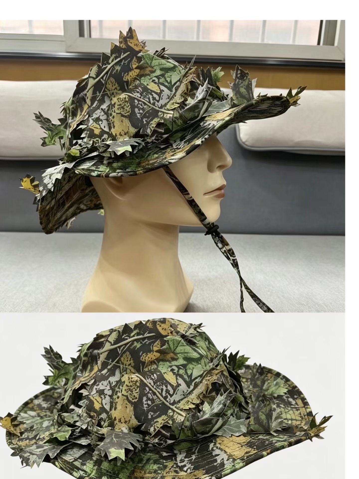남성용 위장 부니햇 3D 나뭇잎 무늬 전술 모자 길리캡 - Boonie Hat Tactical 리뷰 및 가격