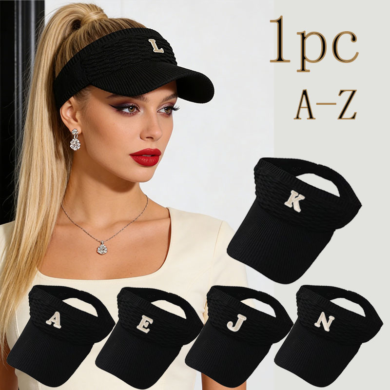 1Pc 핑크 여성용 A-Z 문자 오픈탑 선 바이저 야구 - Baseball Cap Structured 리뷰 및 가격