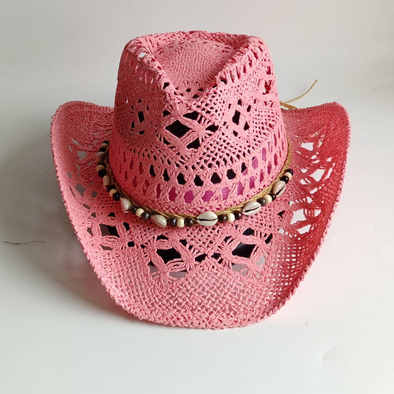 핑크 카우보이 밀짚모자 속이 빈 수제 카우보이 밀짚모자 - Cowboy Hat Straw 리뷰 및 가격